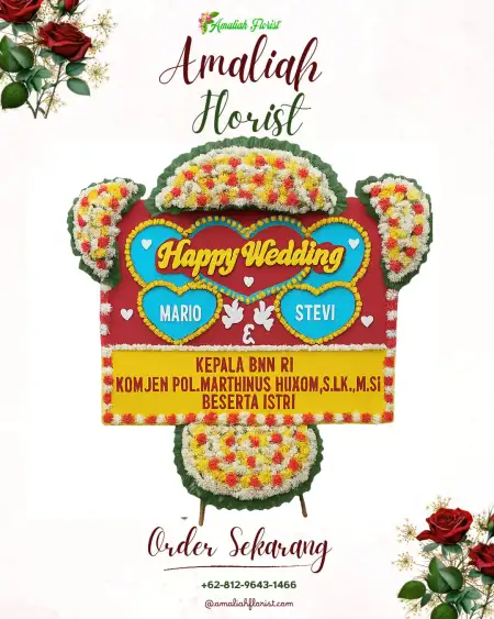 Papan Bunga Pernikahan Lanjaran